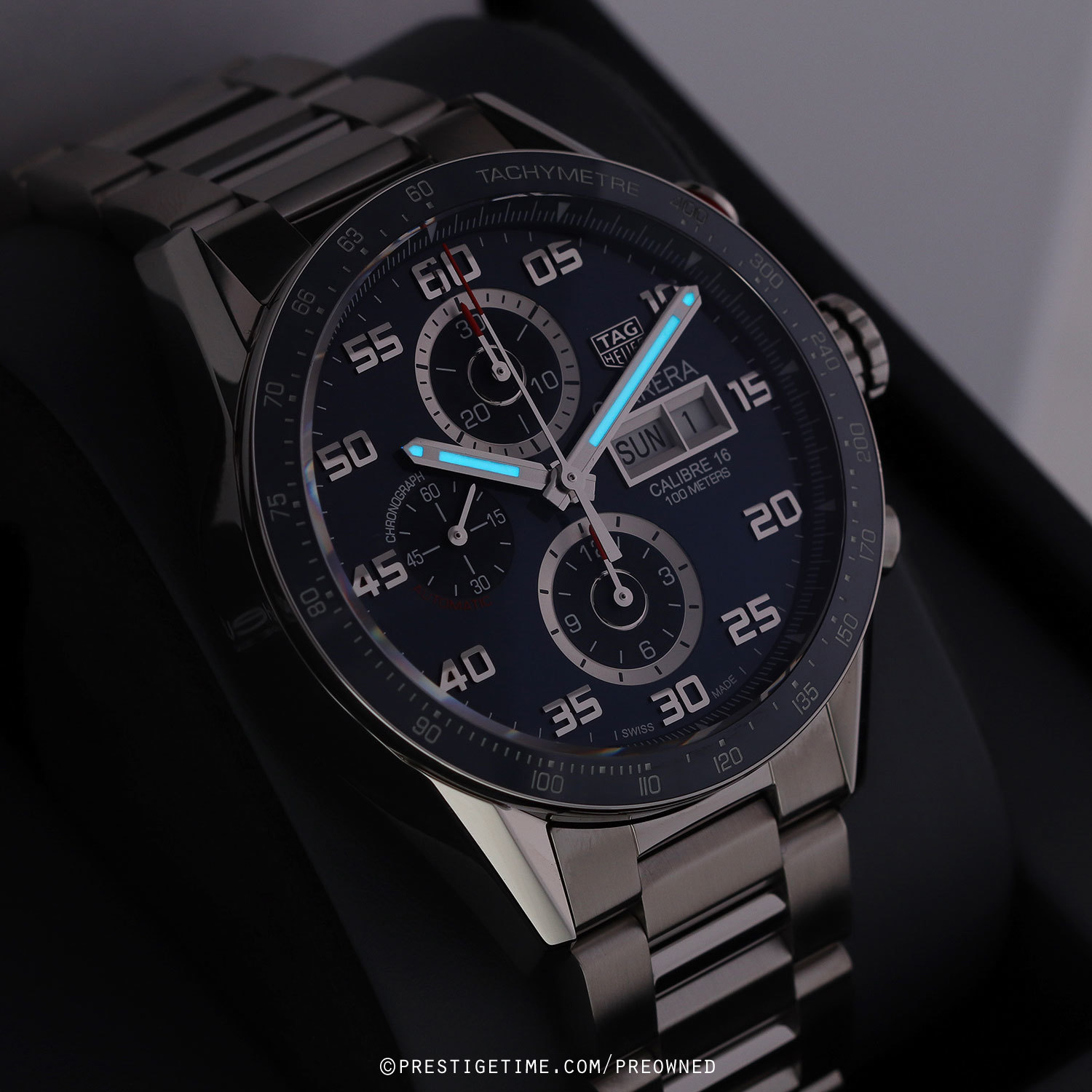 Pre-owned Tag Heuer Carrera Day Date Automatic Chronograph 43mm